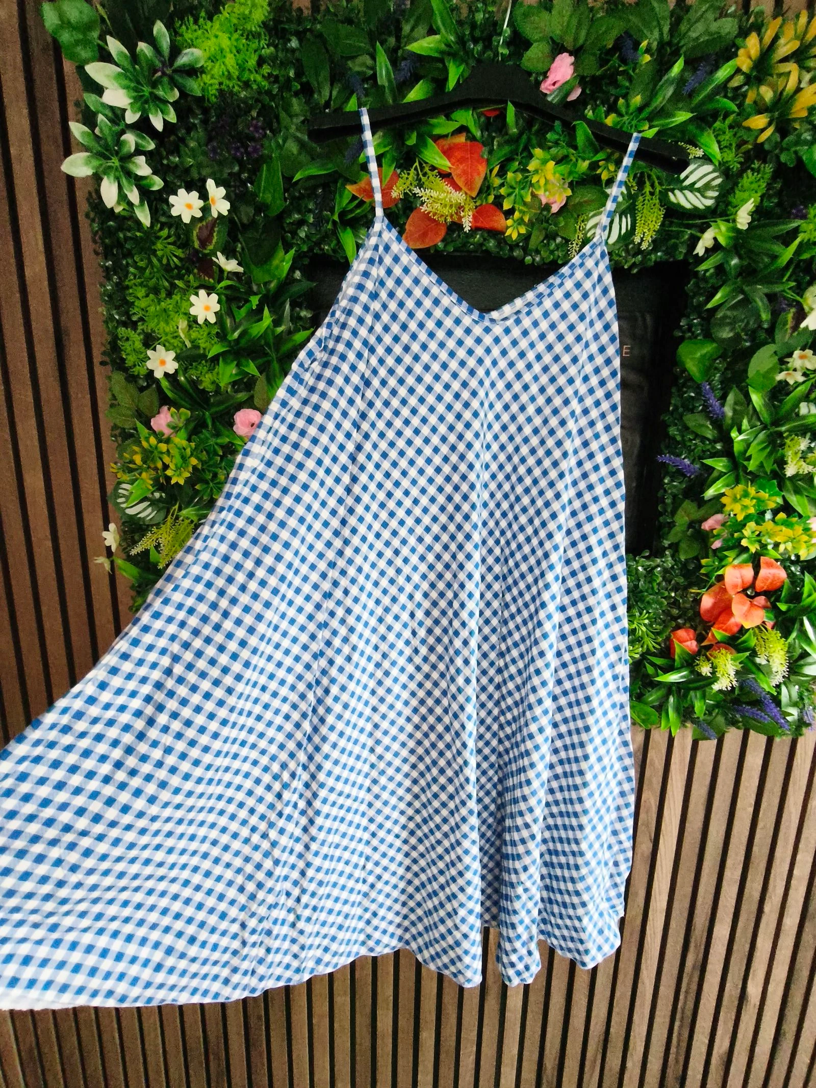 Robe vichy bleu blanc TU 44 46 48 50 52 